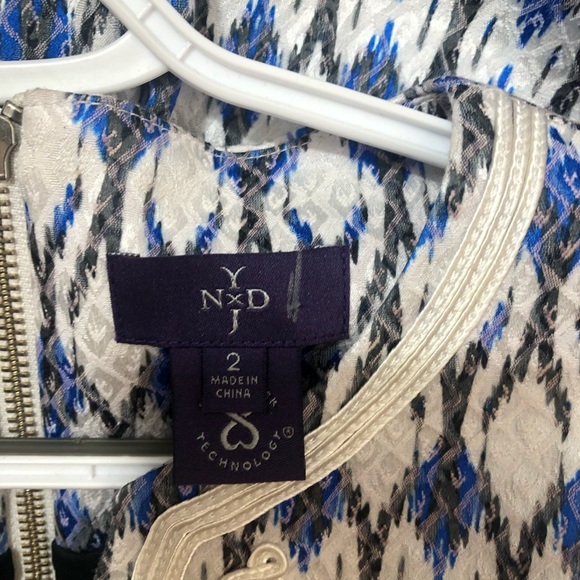 NYDJ size 2 dress lift and tuck technology spandex under multicolored career - Picture 9 of 9